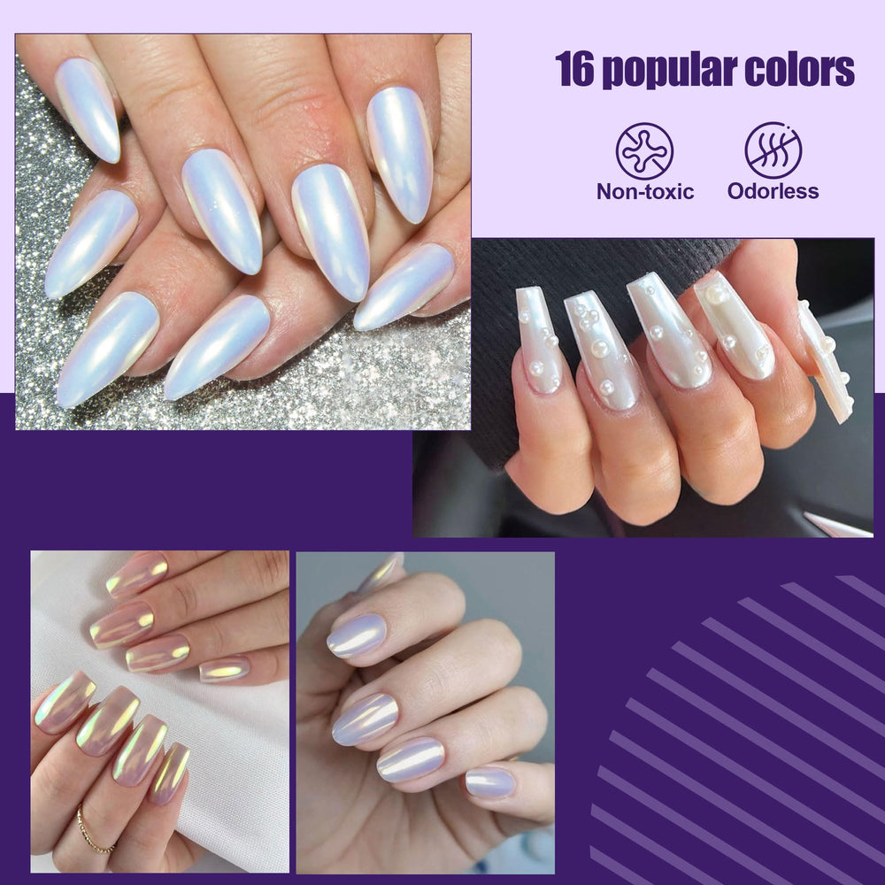 Artdone colored mirror effect on light gel swatch for accurate shade preview