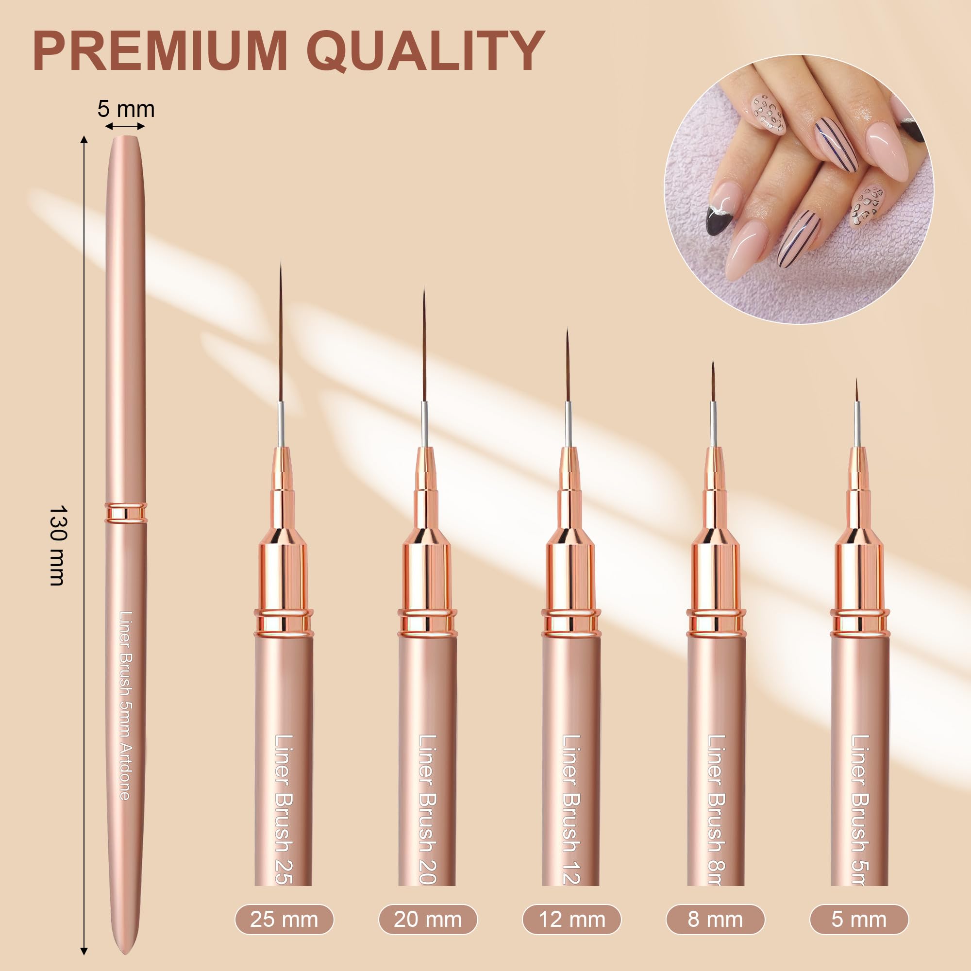Artdone copper ferrule close-up showing secure crimp and durable hold advantage