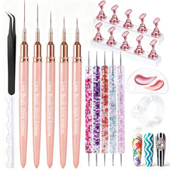 Artdone front packaging showing full 11-piece nail art set and benefits