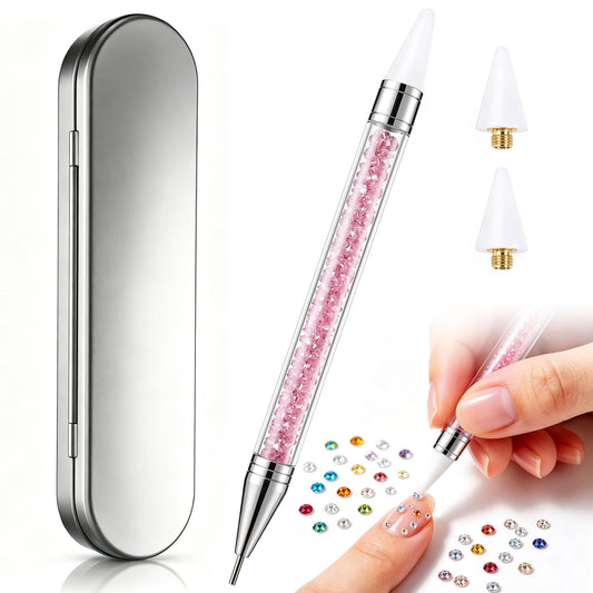 Artdone front view showing double-ended picker and pink handle, for precise nail crafting