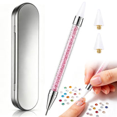 Artdone front view showing double-ended picker and pink handle, for precise nail crafting