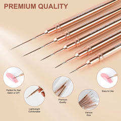 Artdone liner brushes handle grip texture for stable control and comfortable painting
