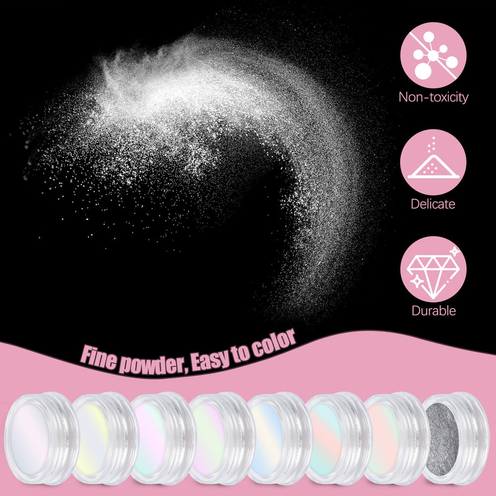 Artdone nail artist applying powder demonstrating easy at-home use