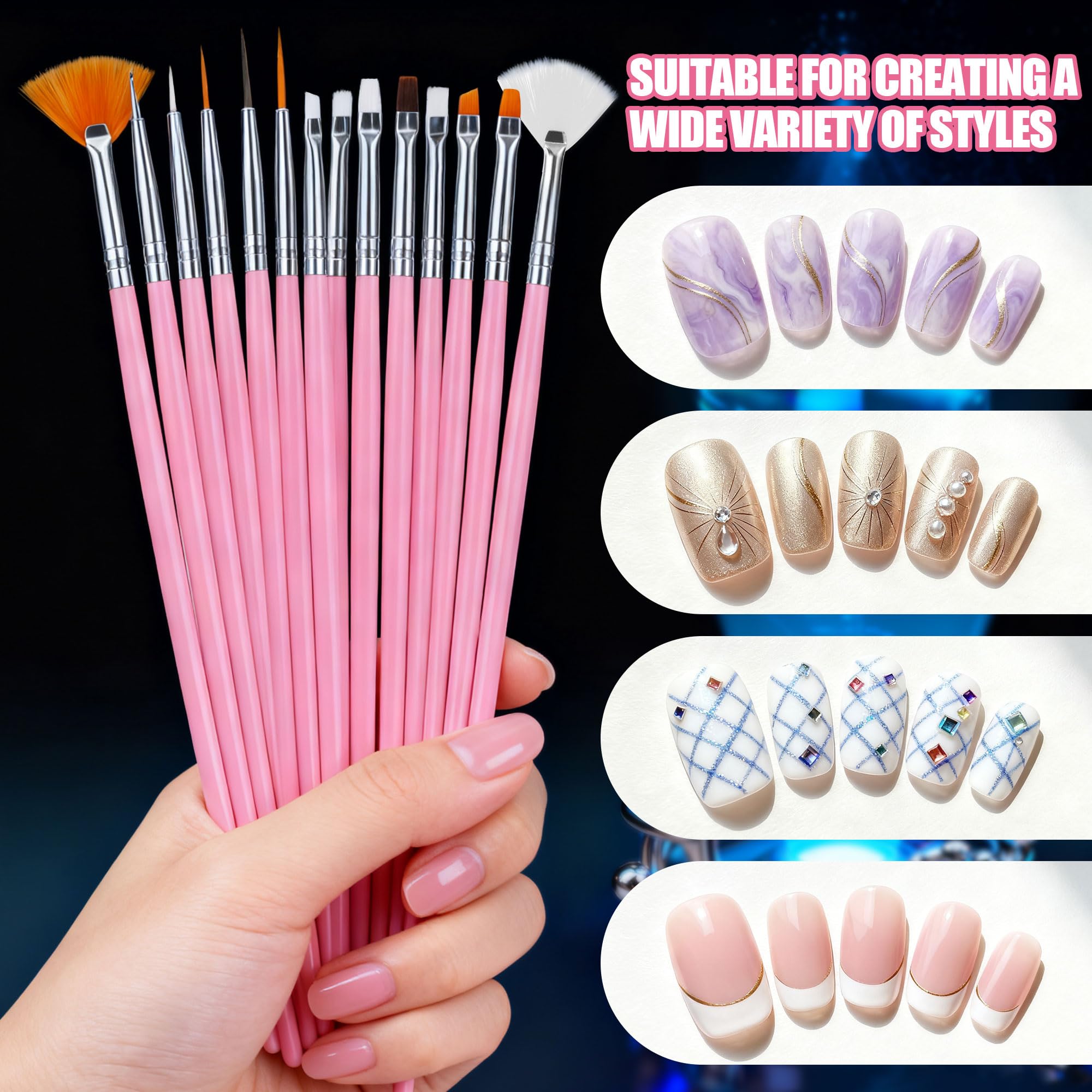 Artdone nano tape and palette for crisp stripes and customized color mixing