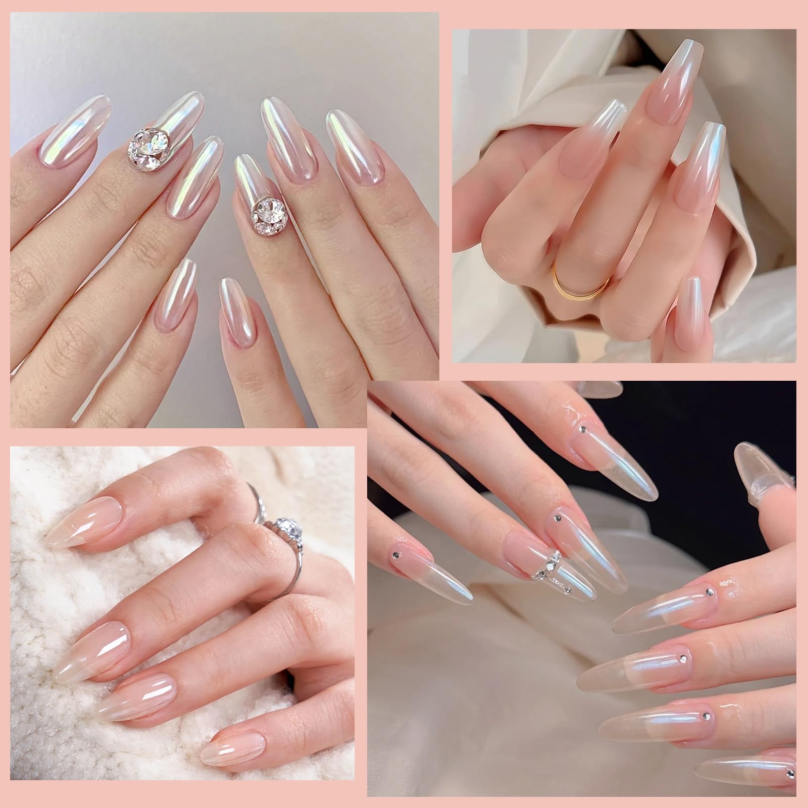 Artdone resin sample with chrome powder showing pearlescent shimmer benefit