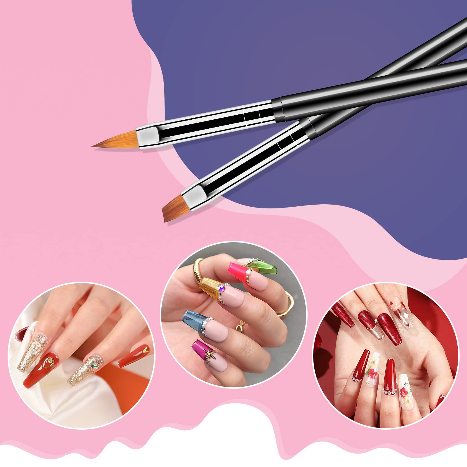 Artdone tools being used on nails to create detailed floral and dot designs