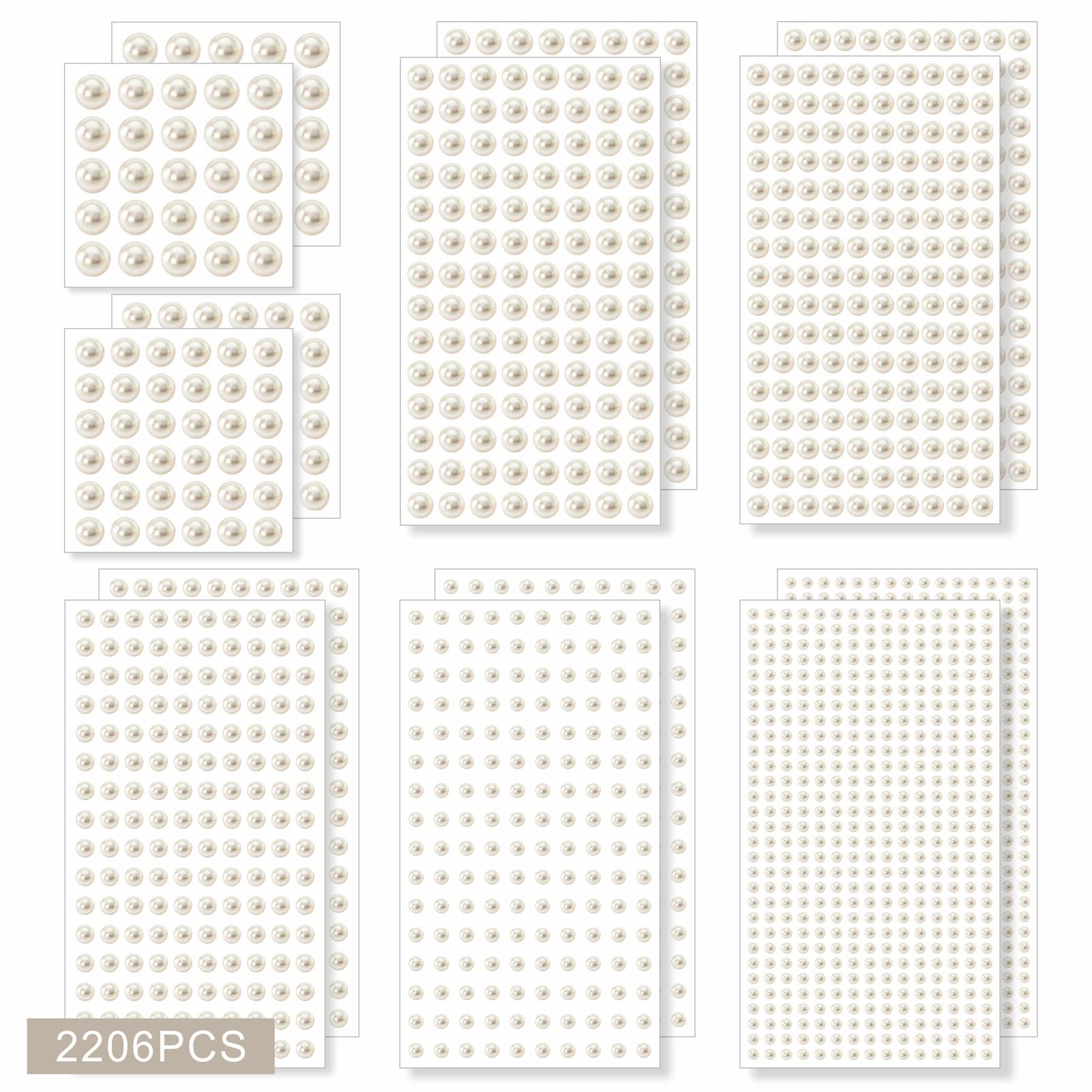 Artistbeauty front packaging showing 14 adhesive pearl sheets and benefits