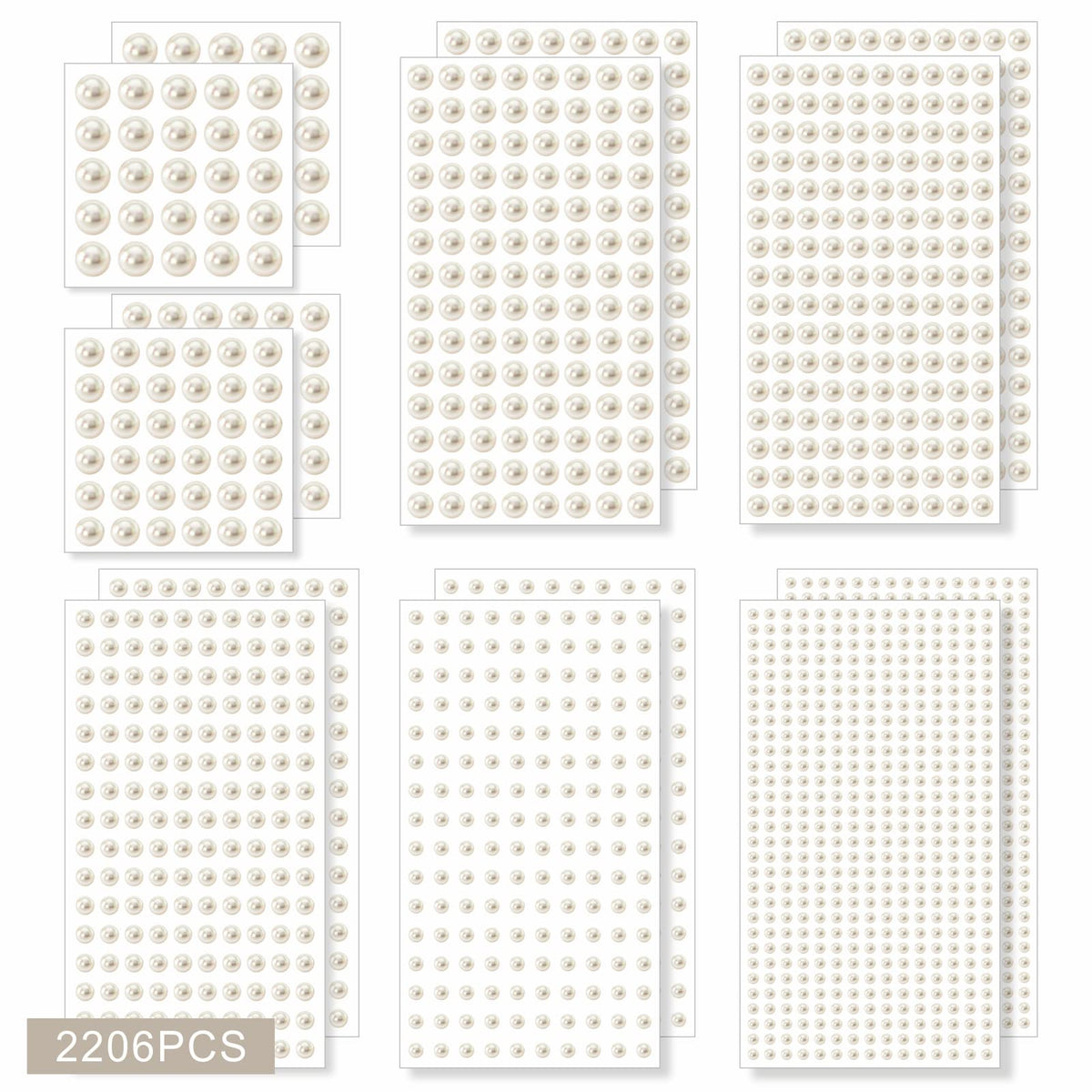 Artistbeauty front packaging showing 14 adhesive pearl sheets and benefits