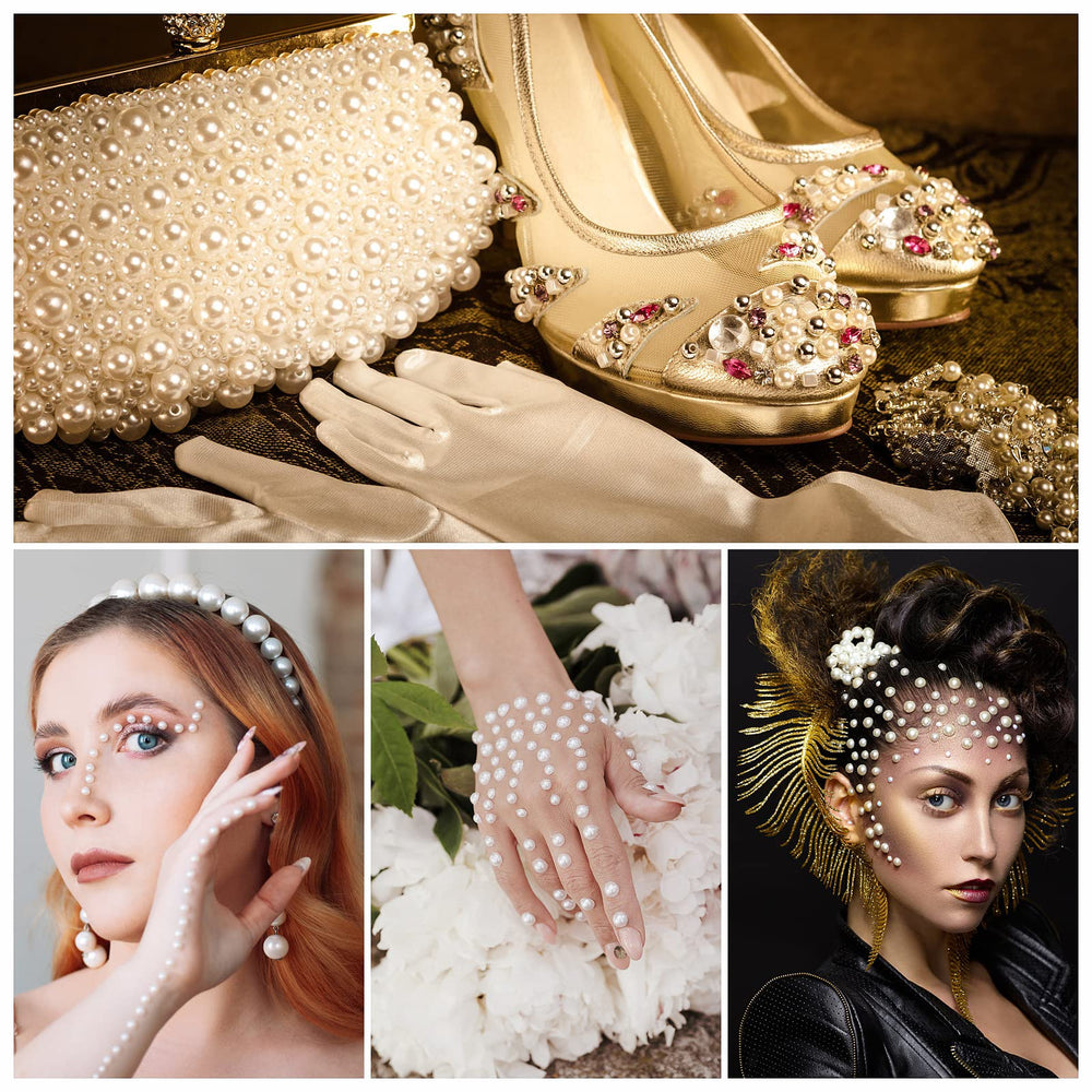 Artistbeauty nail art with pearls showing precise, lasting embellishment