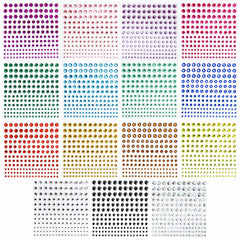 artistbeauty pack front layout showing all 15 colorful sheets and total pieces