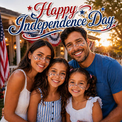Artlunar child wearing stars creating fun patriotic look for family photos