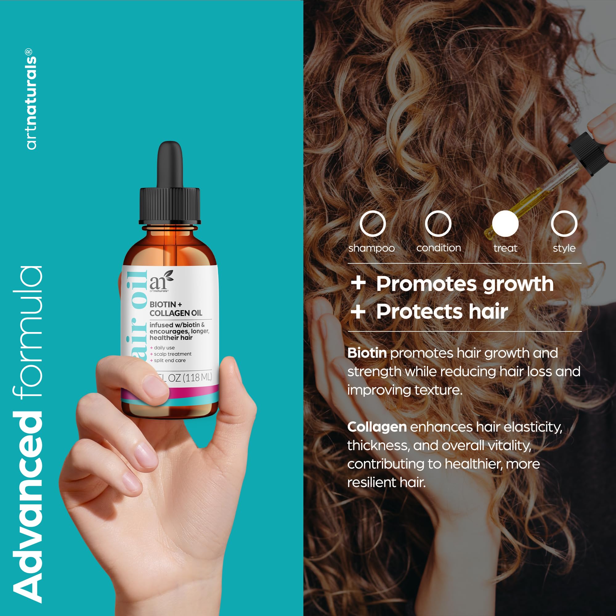 Artnaturals oil droplet texture illustrating lightweight absorption