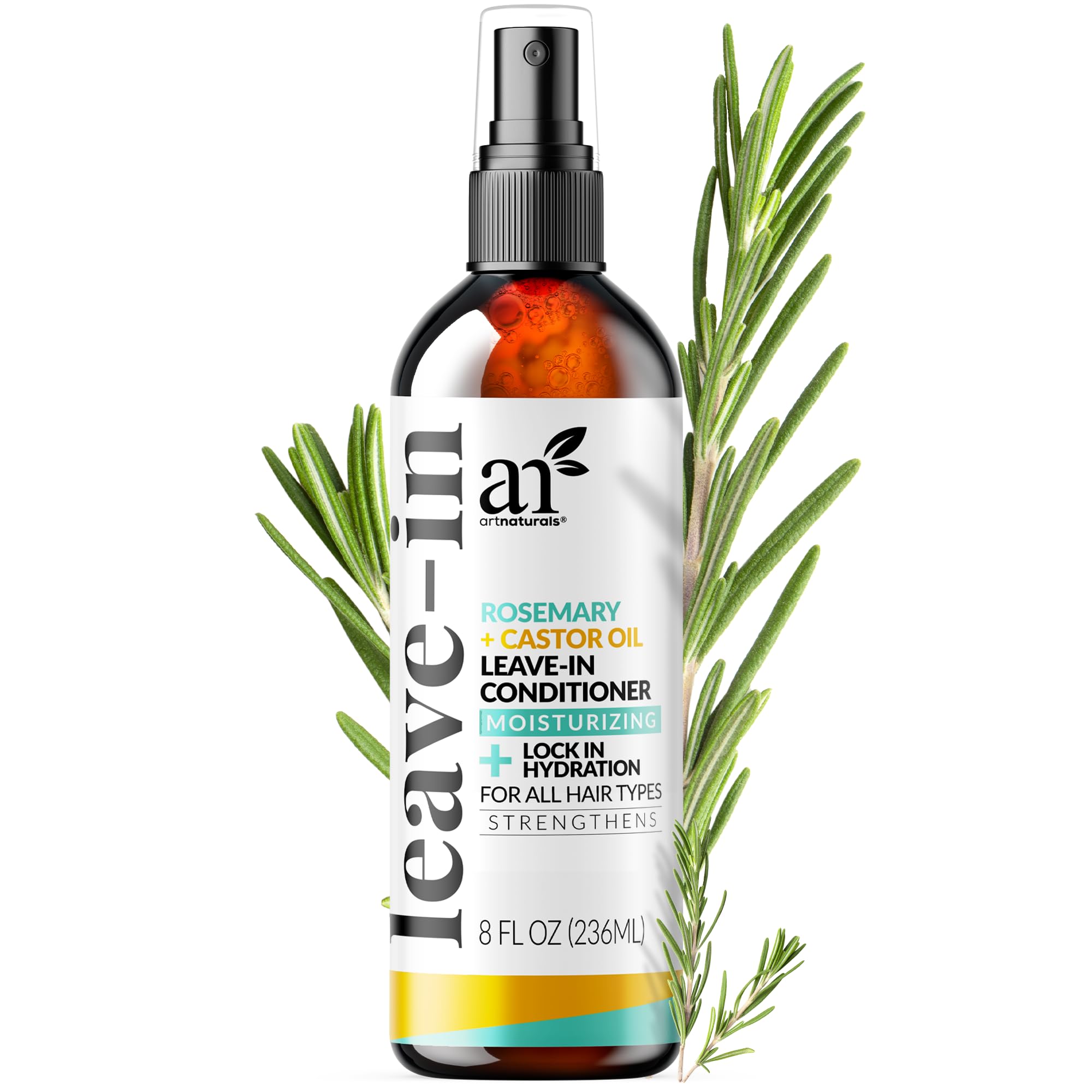 Artnaturals bottle front label showing product benefits and size