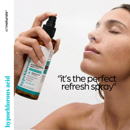 Artnaturals fine mist spray close-up showing even coverage and gentle touch