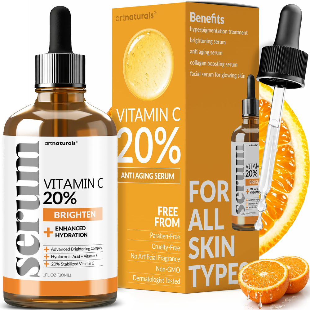 Artnaturals front bottle view showing label and size, highlighting easy application