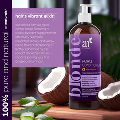 Artnaturals before and after hair photos showing reduced brassiness benefit