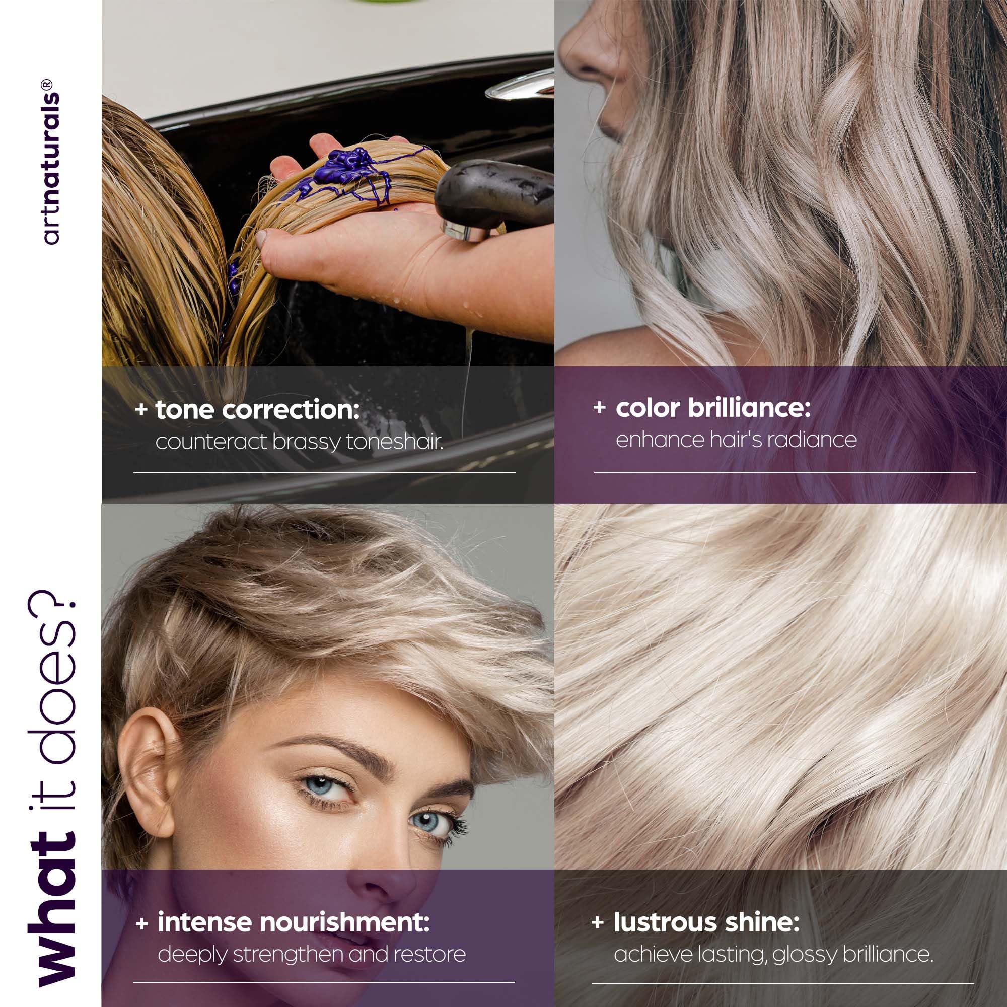 Artnaturals close-up label showing ingredients and color-protecting benefit