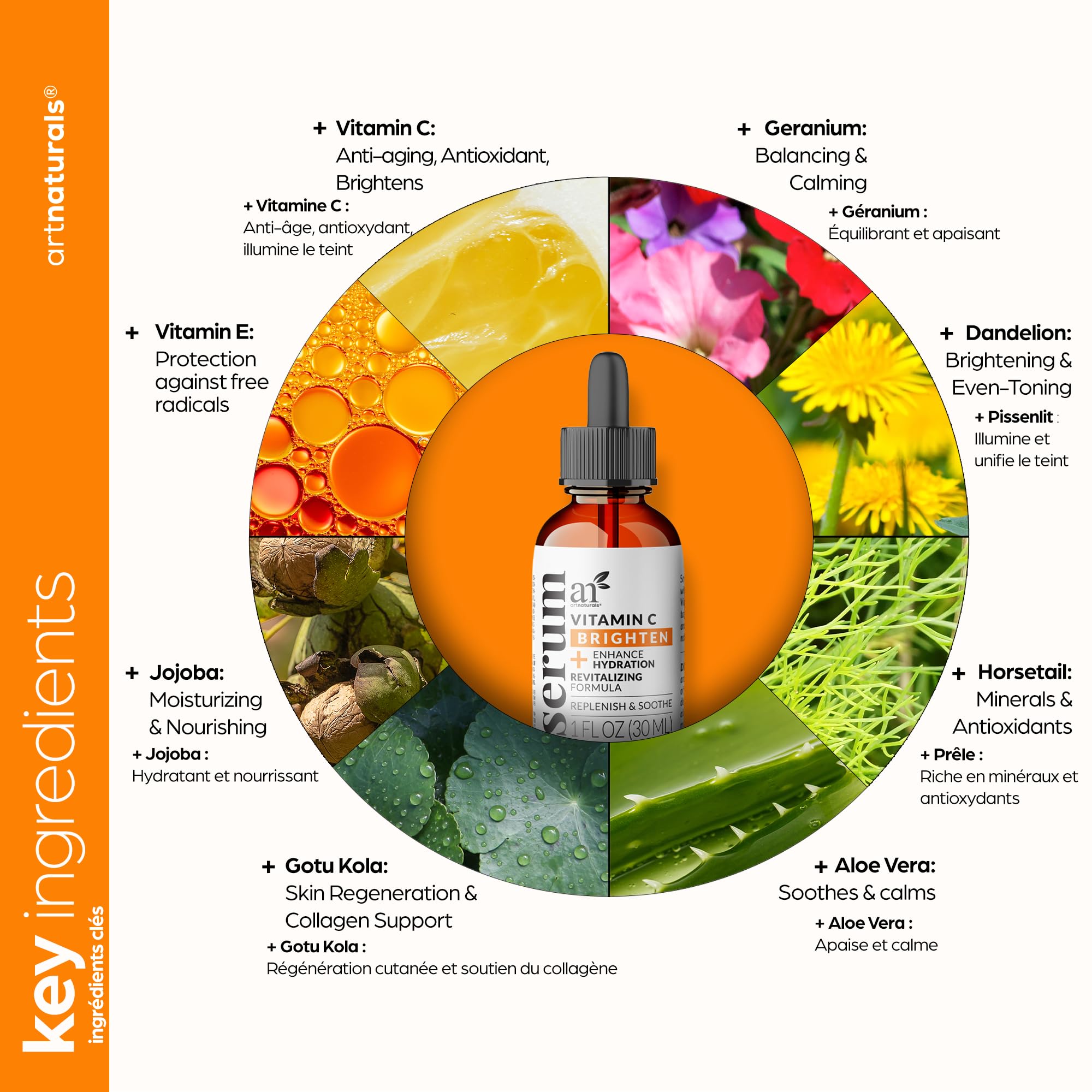 Artnaturals close-up of serum texture, showing lightweight fast-absorbing finish