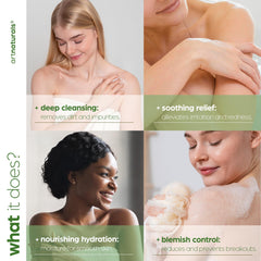 Artnaturals creamy lather close-up demonstrating rich foam and gentle cleanse