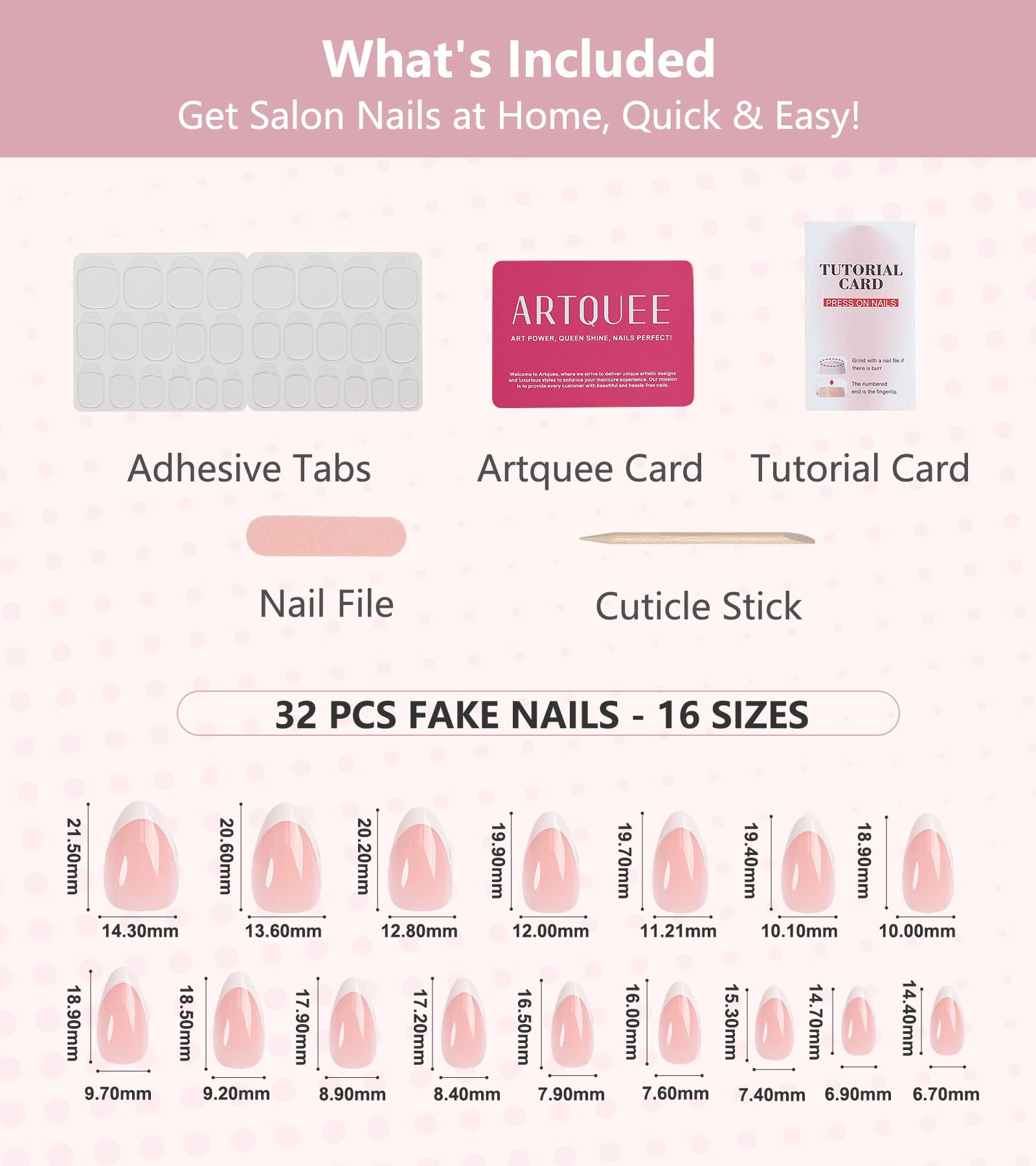 Artquee kit contents with adhesive tabs and tools showing mess-free application benefit