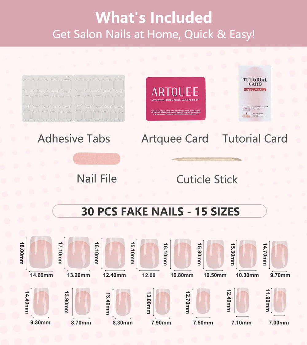 Artquee 15 sizes laid out for size-matching and perfect fit confidence
