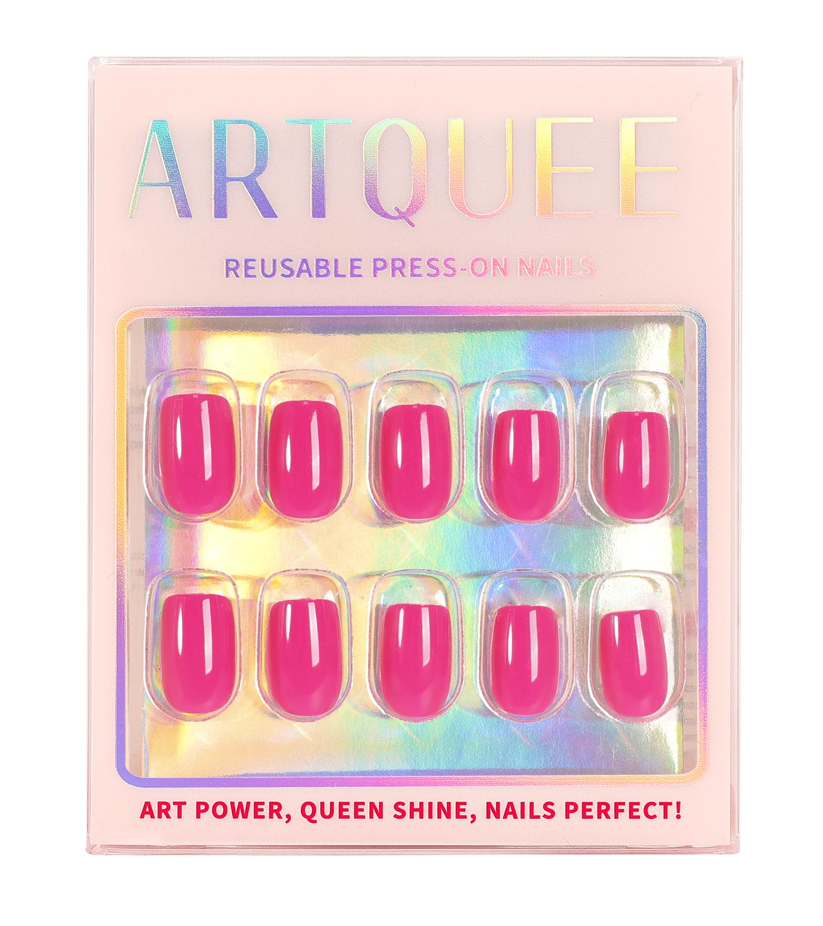 Artquee nails styled with handbag, showing vibrant color that elevates outfits