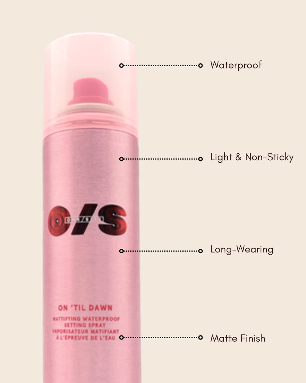 ARTSTAR spray in use on model showing longwear makeup benefit