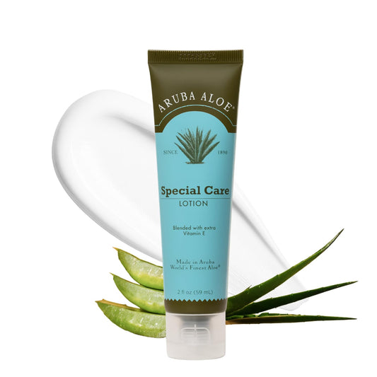 Aruba Aloe front tube showing product design and portable size for travel