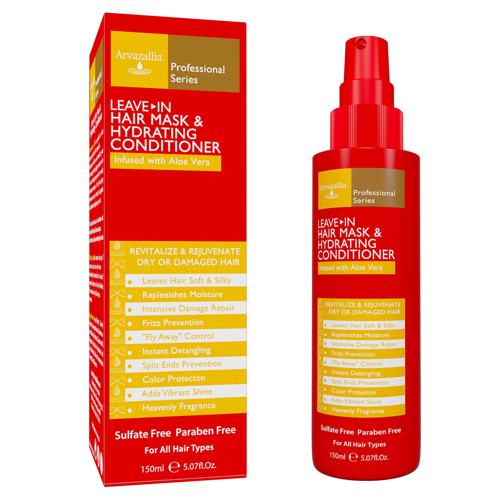 Arvazallia bottle front view showing professional leave-in benefit