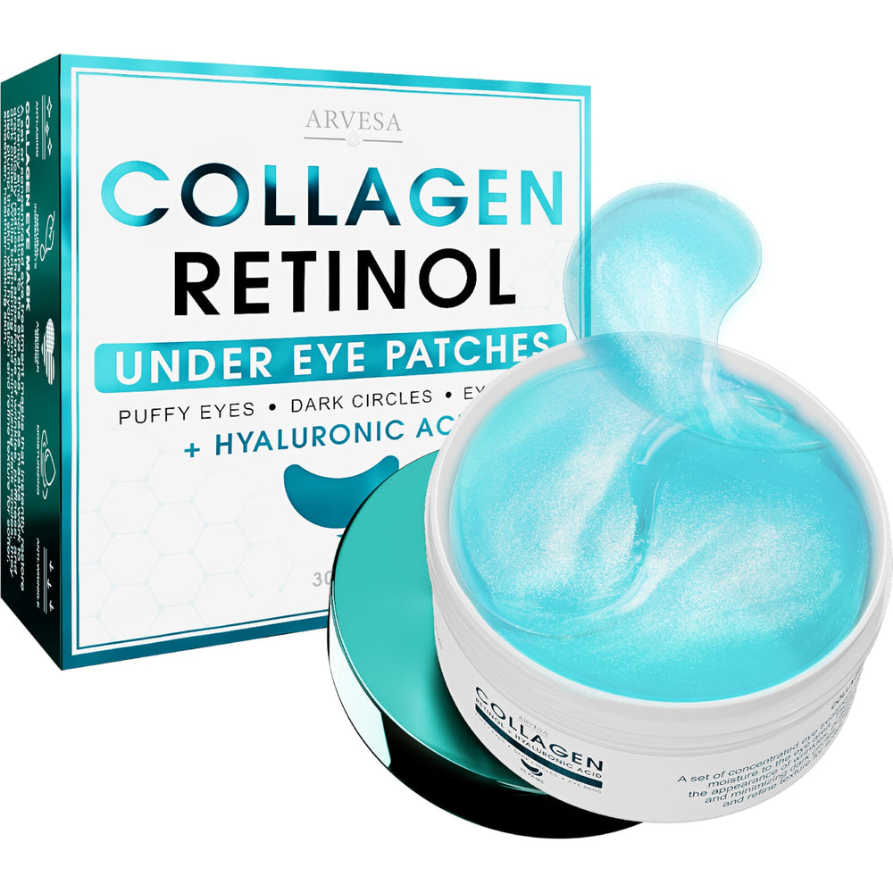 Arvesa front packaging showing 60 hydrogel pads and product benefits