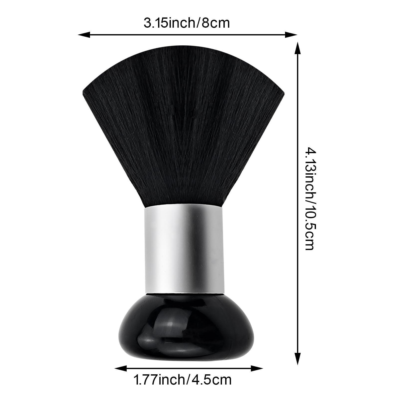 Arvintas close-up of soft nylon bristles picking up fine dust, gentle on cuticles