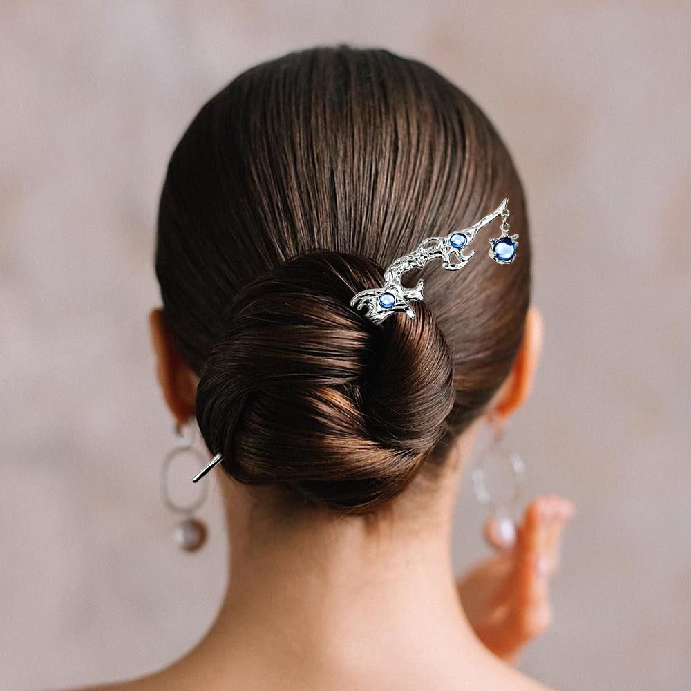 Arvintas five hair sticks laid flat illustrating full set variety and styling options