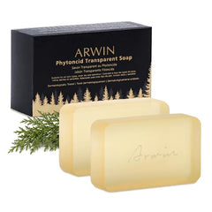 ARWIN soap front packaging showing product and volume, conveys value
