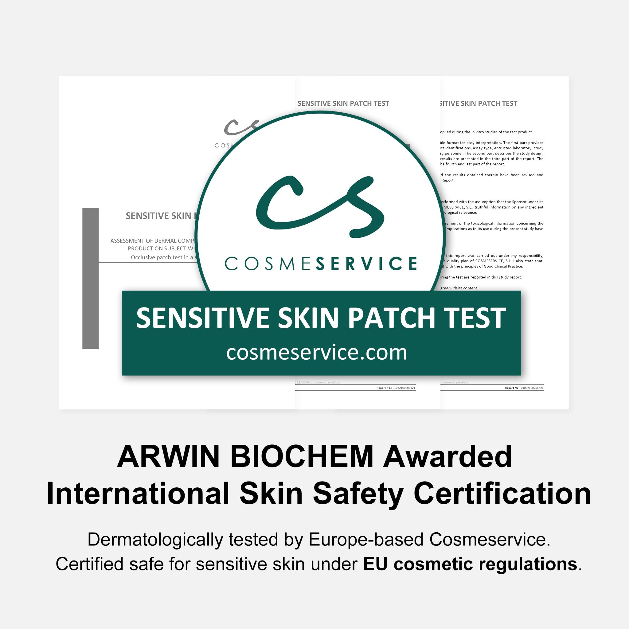 ARWIN soap being used to wash face, supports sensitive-skin suitability