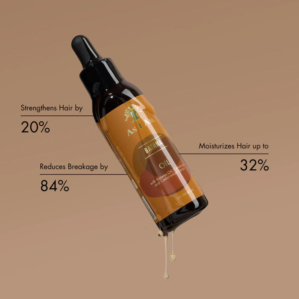 As I Am applied to hair ends to show smoother, more manageable results