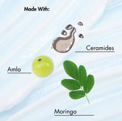 Close-up cream swatch of As I Am mask emphasizing rich texture and smoothing action