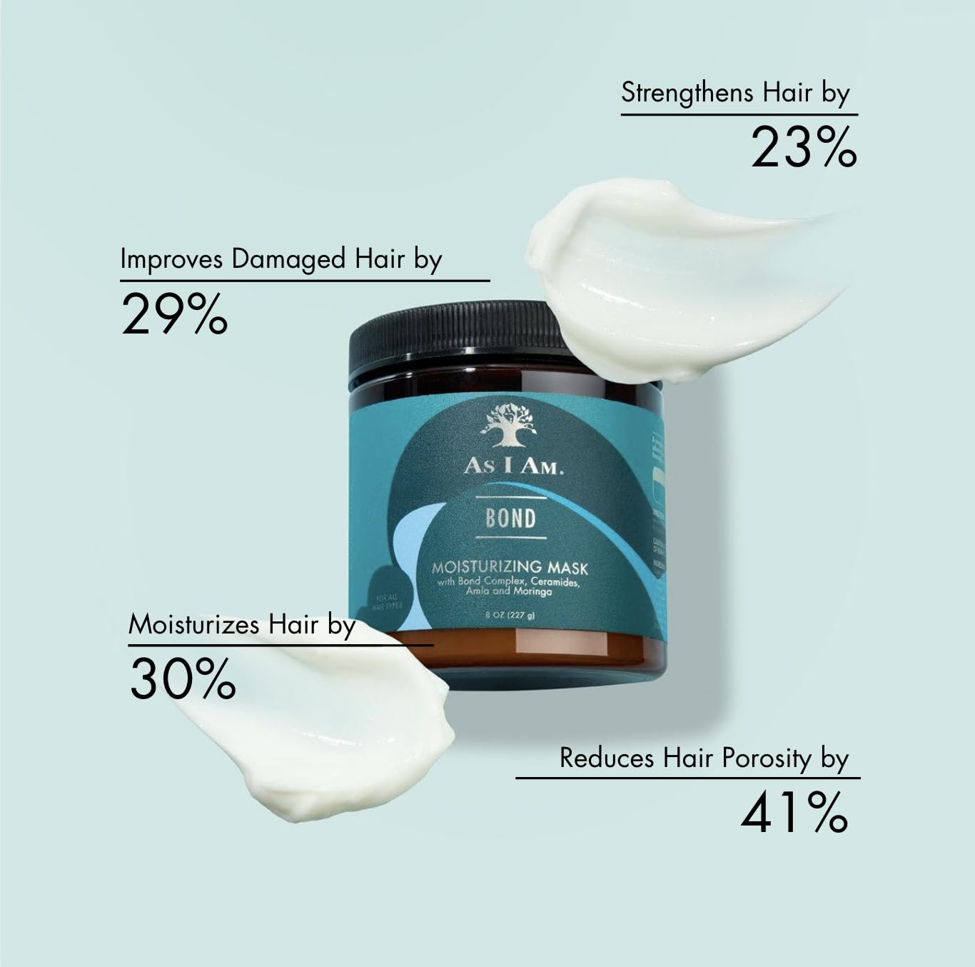As I Am open jar showing mask texture and creamy consistency for deep hydration