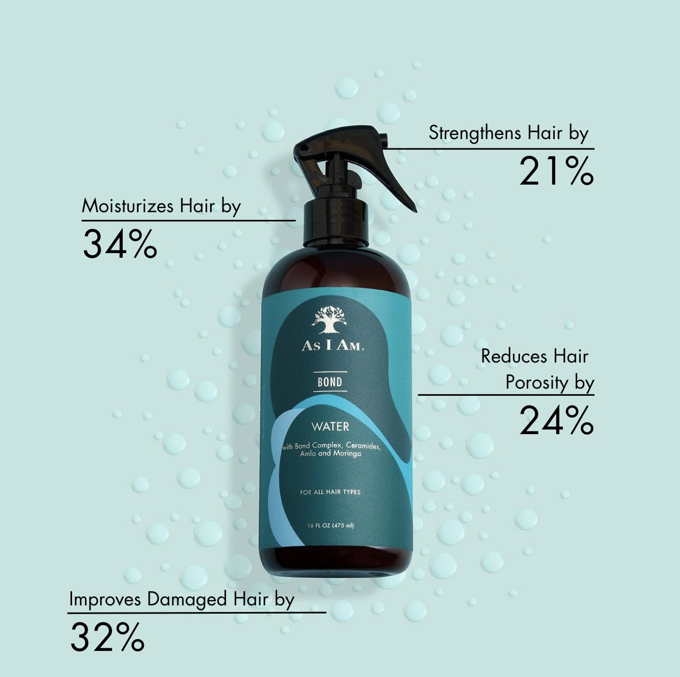 As I Am Bond Water spray action mist hydrating hair without weight