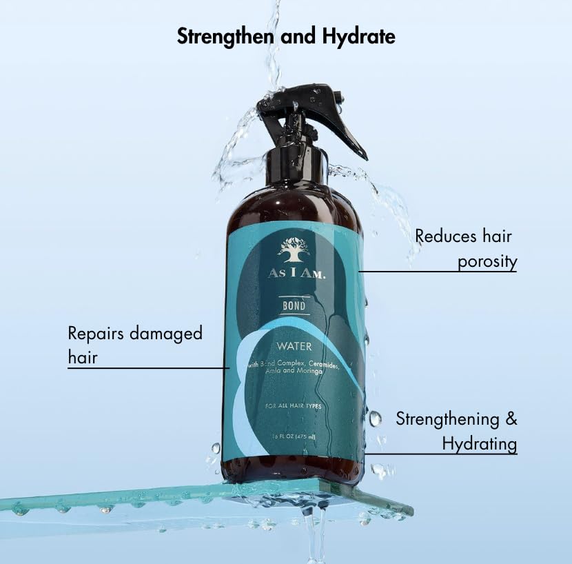As I Am Bond Water lightweight mist texture hydrating strands quickly
