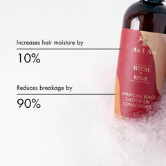 As I Am conditioner applied to wet curly hair demonstrating improved manageability and softness