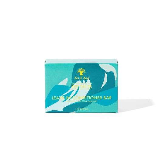 Close-up texture of As I Am conditioner bar revealing smooth surface for easy application benefit