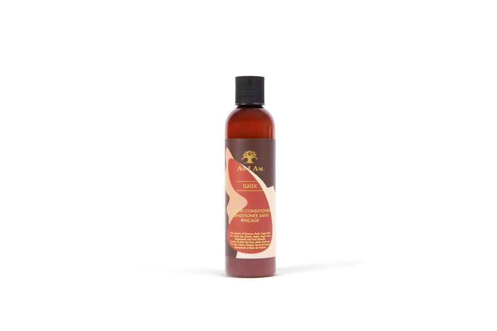 As I Am bottle front view showing label and size, highlights clear ingredients