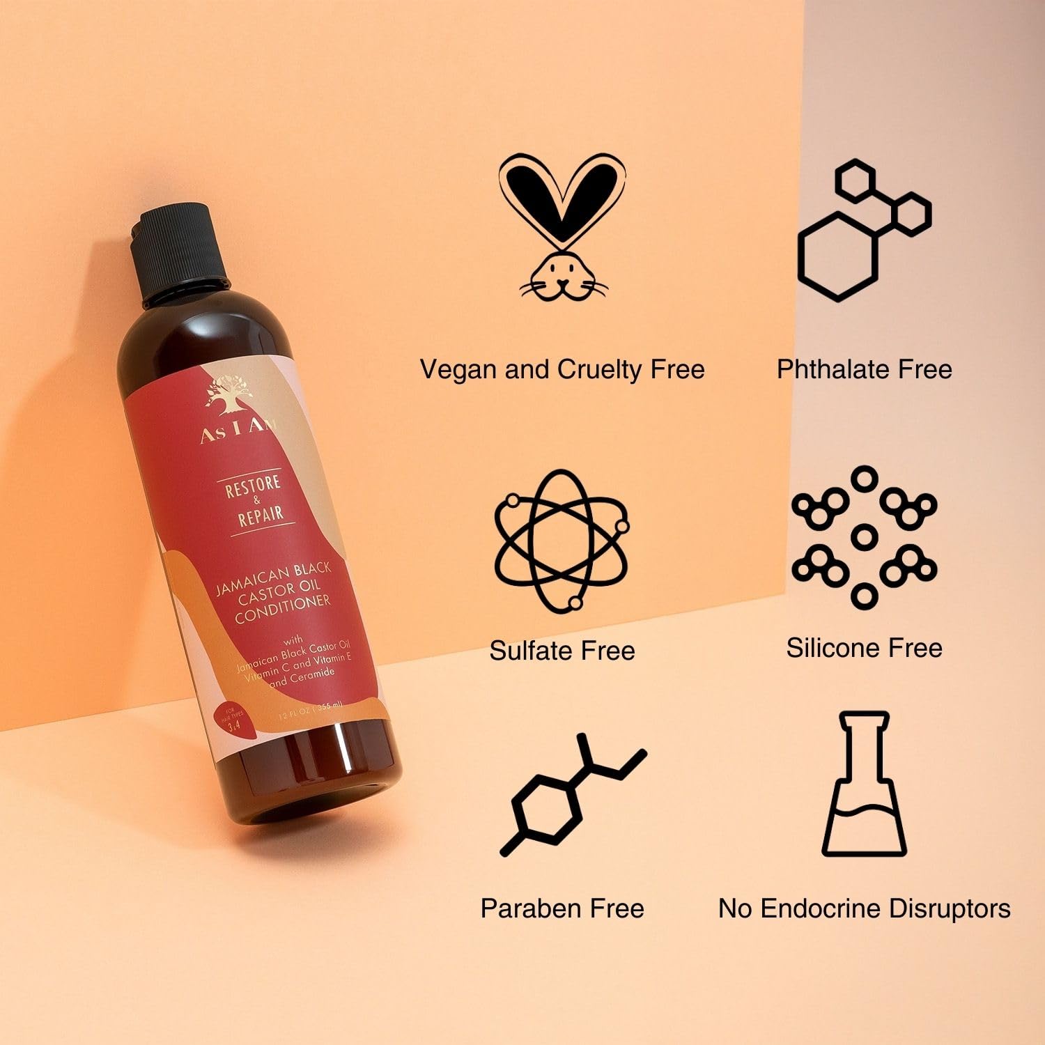 As I Am bottle on bathroom shelf in lifestyle setting suggesting daily routine compatibility