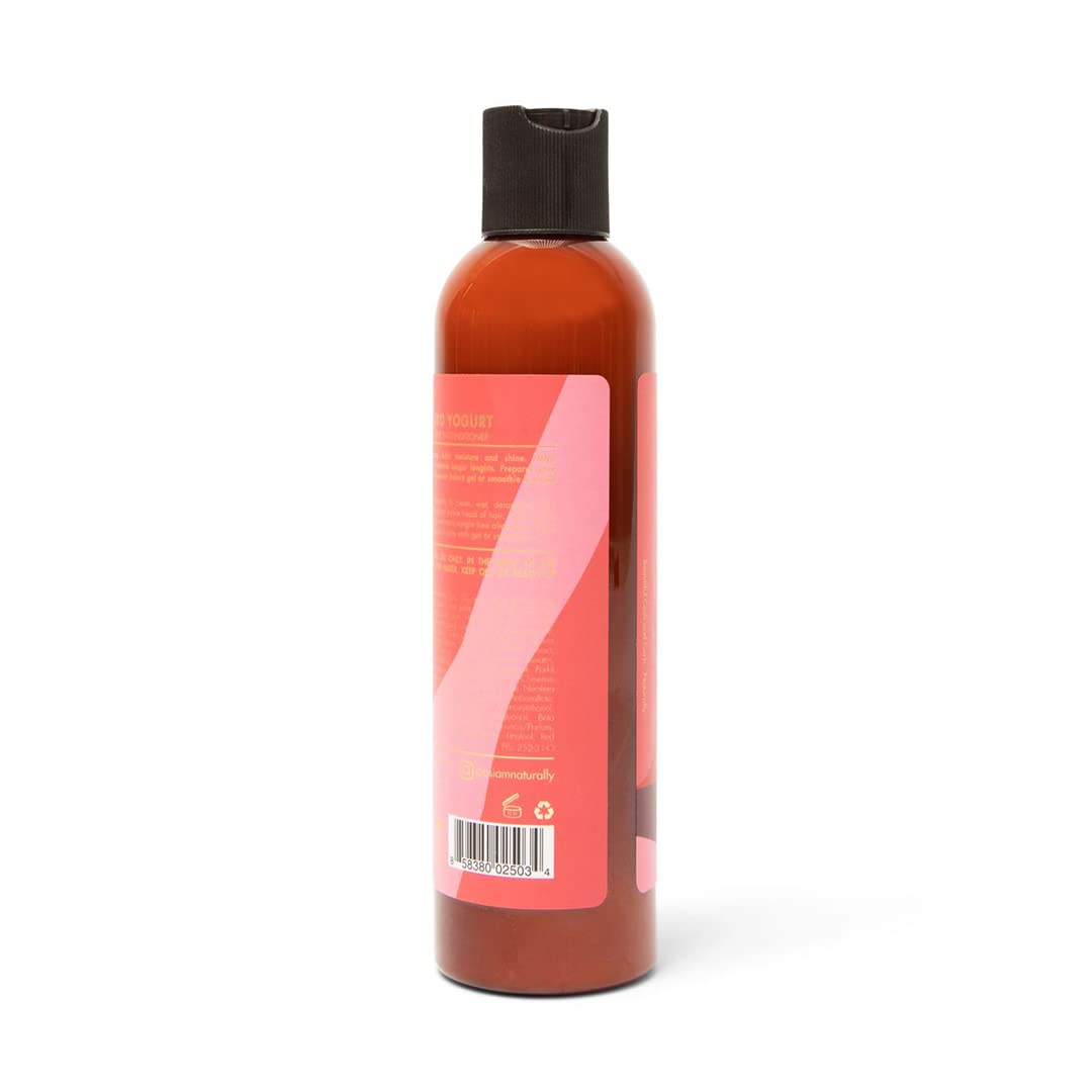 As I Am bottle in shower being applied to hair, visible conditioning benefit