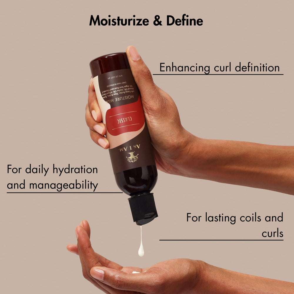 As I Am curl in use revitalized coils with defined, soft look