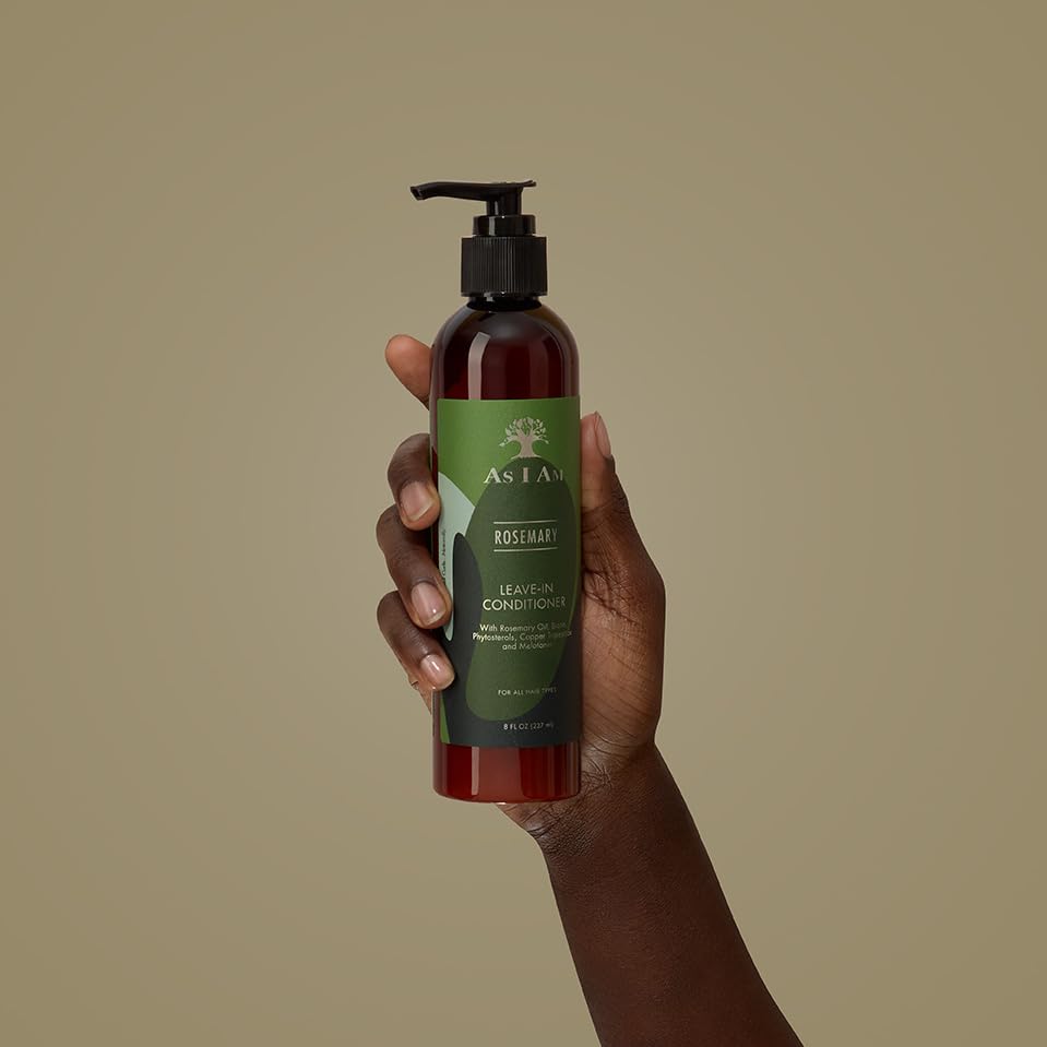 As I Am bottle on bathroom shelf suggesting daily use and routine integration