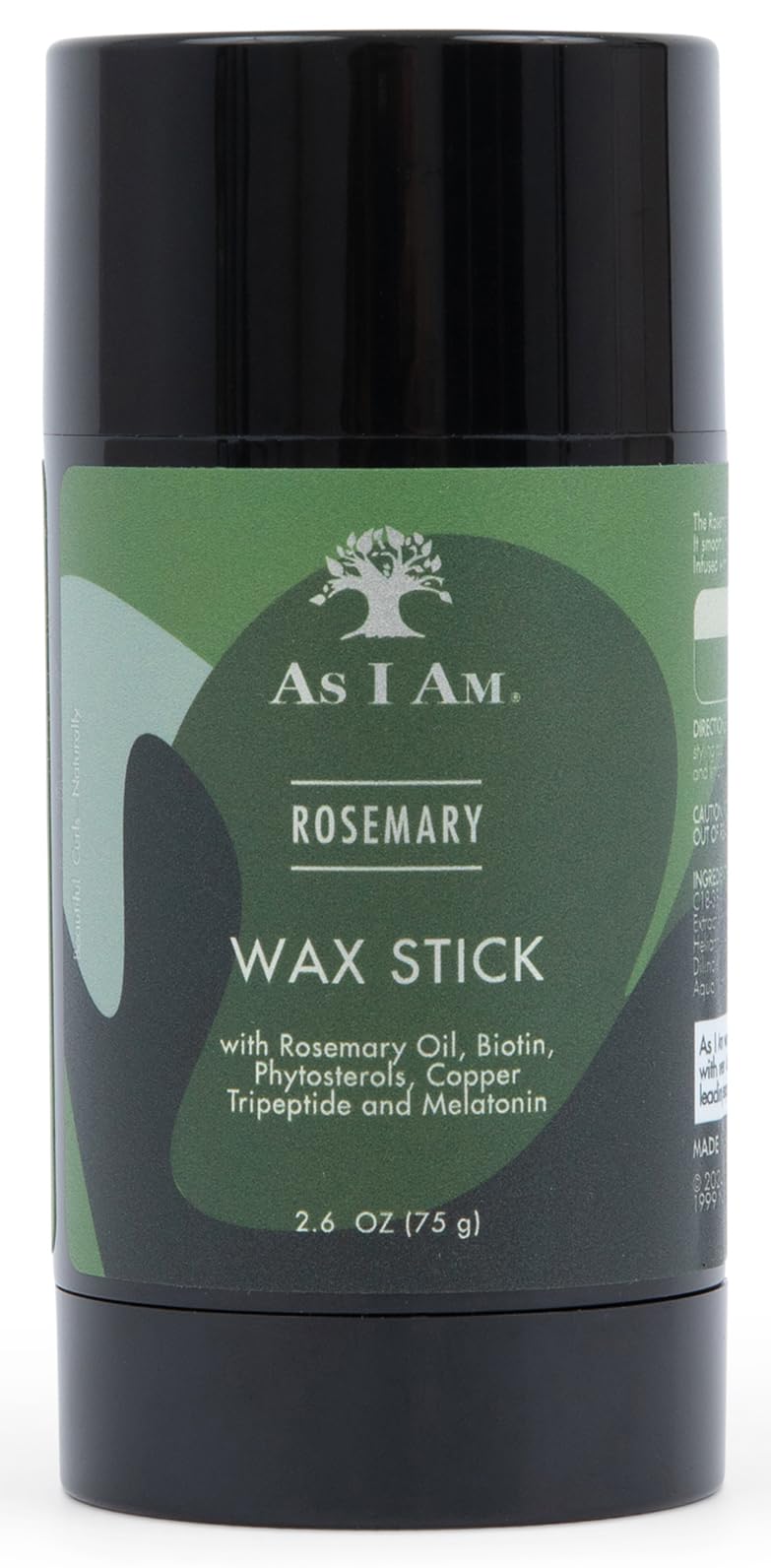 As I Am front packaging view shows portable wax stick and benefits