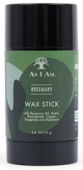 As I Am front packaging view shows portable wax stick and benefits
