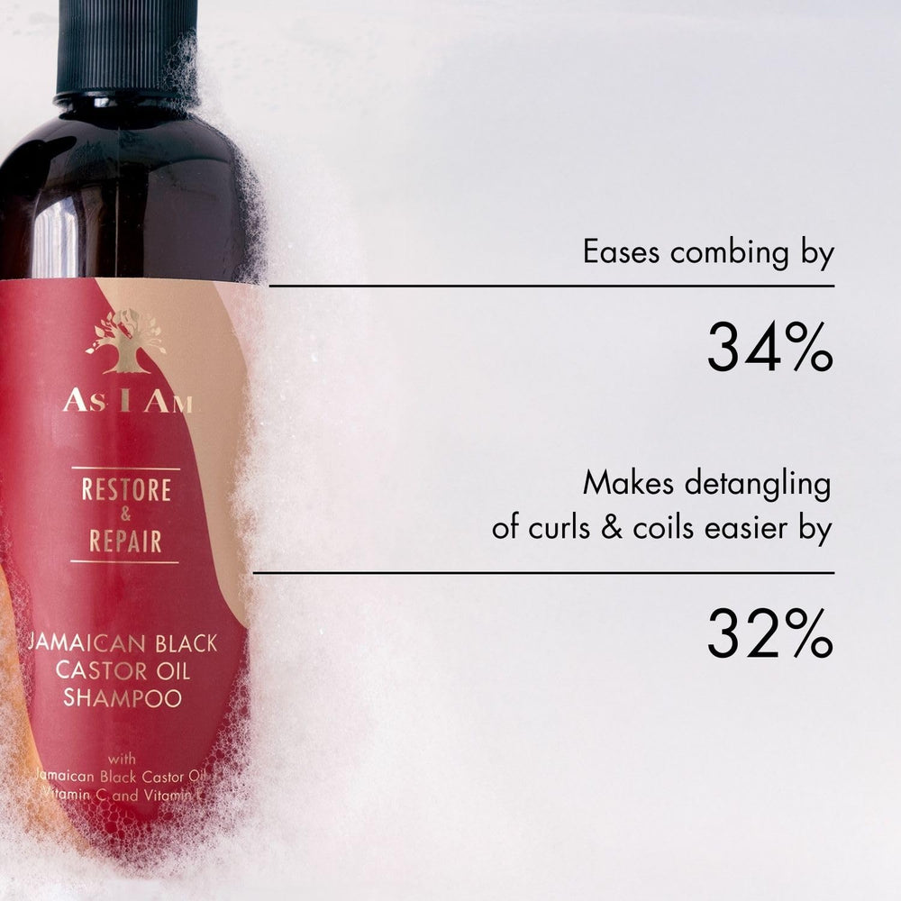 As I Am 355ml bottle beside common objects showing compact travel-friendly size