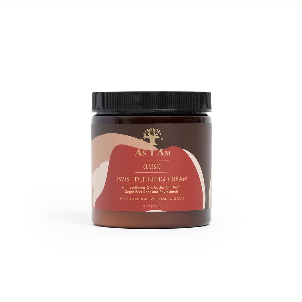 As I Am jar front view showing product label and 8 ounce size benefit